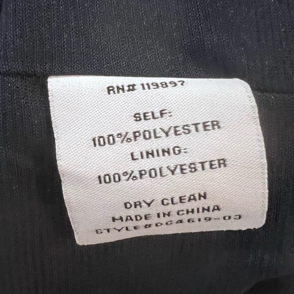 Collective Concepts navy & white polka dot long sleeve faux wrap dress small - Picture 6 of 6